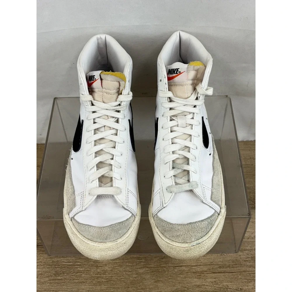 Nike Blazer Mid 77 Vintage‎ White Black Mens High Top Sneakers US 9 EUR 42.5